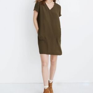 Madewell Novel Shift Buttons Back Mini Dress Small